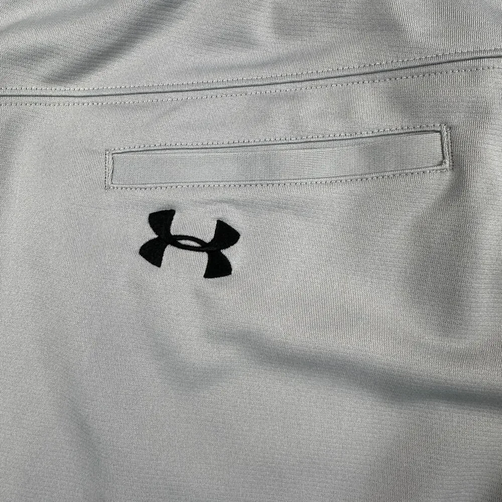 Under Armour HeatGear Baseball Pants Men XL Loose Relaxed Fit Gray Elastic Waist